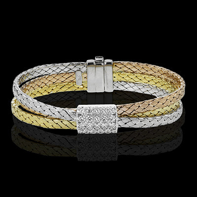 Bangle in 18k Gold with Diamonds