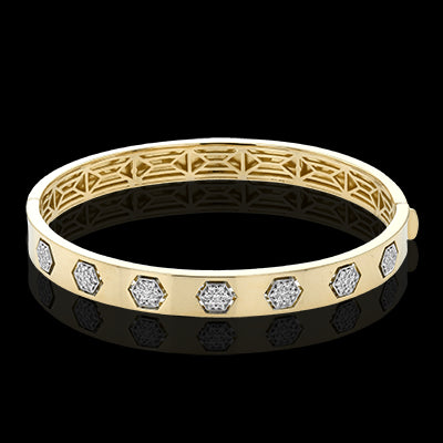 Bangle in 18k Gold with Diamonds