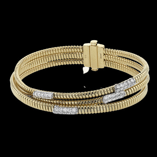Bangle in 18k Gold with Diamonds