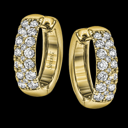 Hoop Earring in 18k Gold with Diamonds