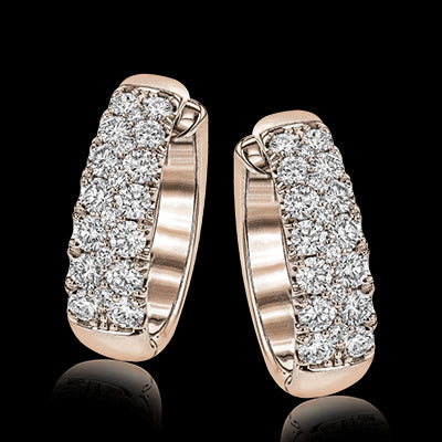 Hoop Earring in 18k Gold with Diamonds