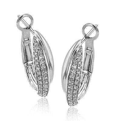 Hoop Earring in 18k Gold with Diamonds