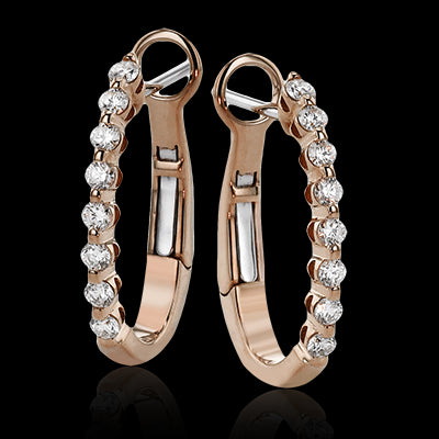 Hoop Earring in 18k Gold with Diamonds