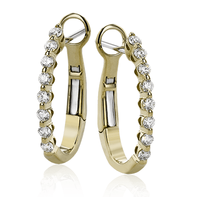 Hoop Earring in 18k Gold with Diamonds