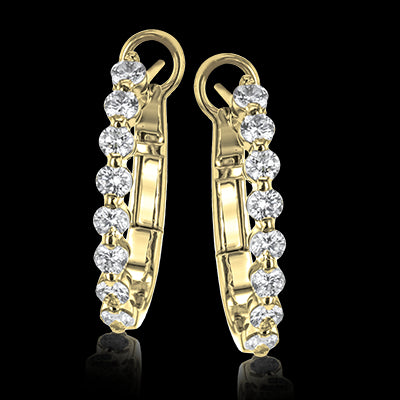 Hoop Earring in 18k Gold with Diamonds