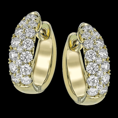 Hoop Earring in 18k Gold with Diamonds