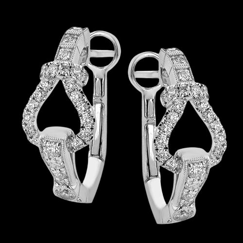 Hoop Earring in 18k Gold with Diamonds