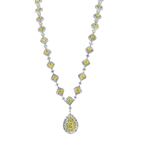 Color Necklace in 18k Gold with Diamonds