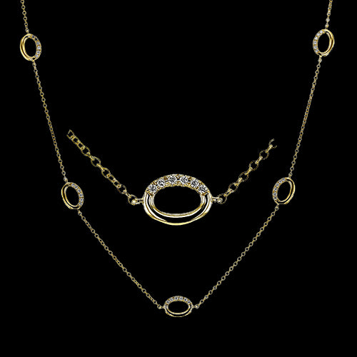 Necklace in 18k Gold with Diamonds