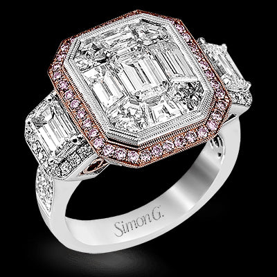 Engagement Ring in 18k Gold with Diamonds