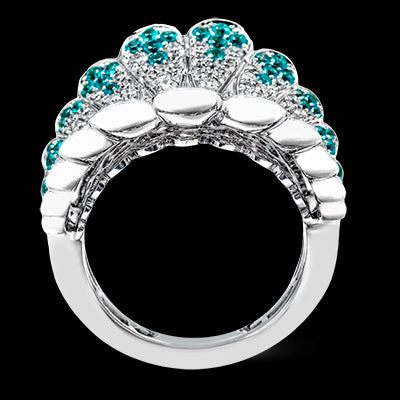 Color Ring in 18k Gold with Diamonds