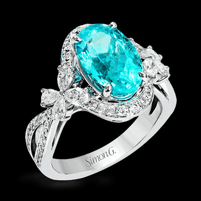 Color Ring in 18k Gold with Diamonds