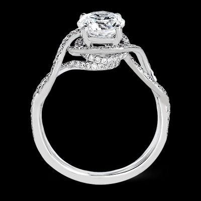 Engagement Ring in 18k Gold with Diamonds