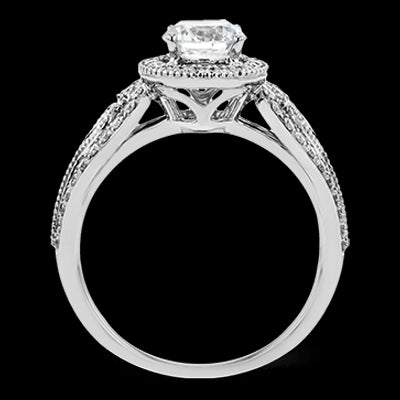 Engagement Ring in 18k Gold with Diamonds