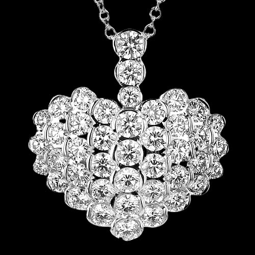 Heart Pendant in 18k Gold with Diamonds