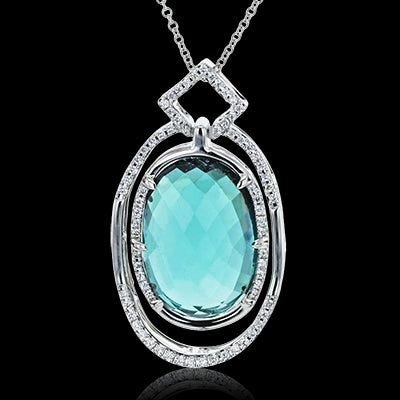 Color Pendant in 18k Gold with Diamonds