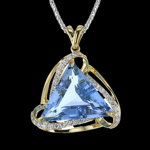 Color Pendant in 18k Gold with Diamonds