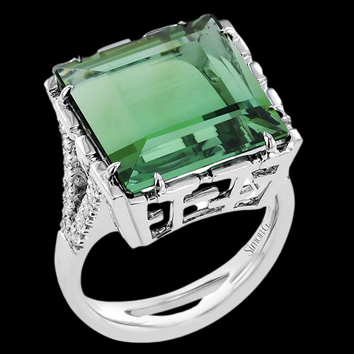 Color Ring in 18k Gold with Diamonds