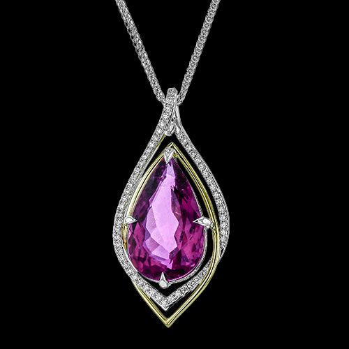 Color Pendant in 18k Gold with Diamonds