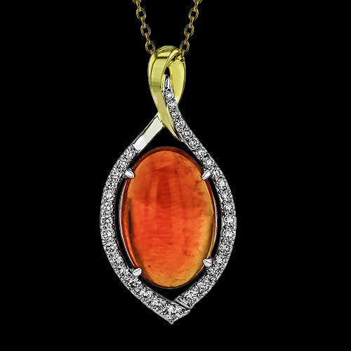 Color Pendant in 18k Gold with Diamonds