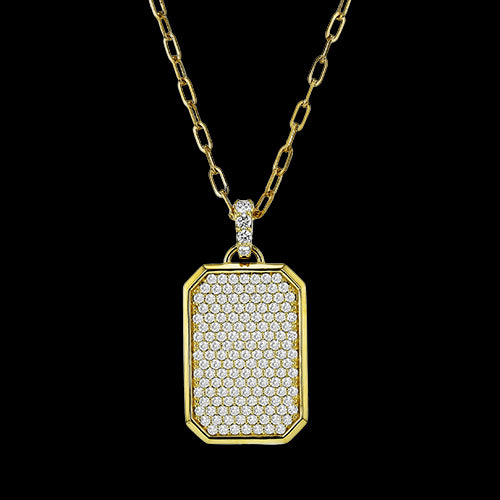 Gent Necklace in 18k Gold with Diamonds