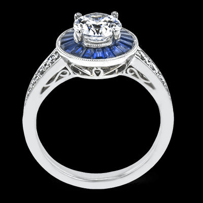 Engagement Ring in 18k Gold with Diamonds