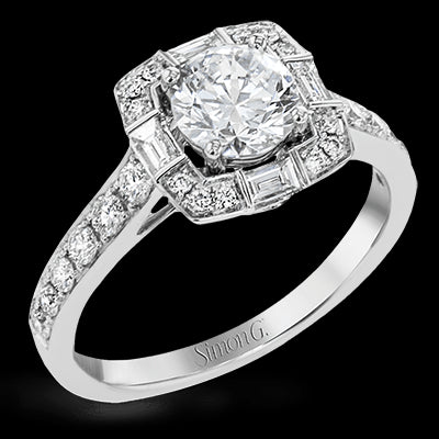 Engagement Ring in 18k Gold with Diamonds