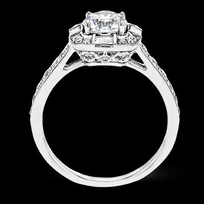 Engagement Ring in 18k Gold with Diamonds