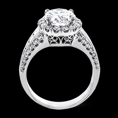 Engagement Ring in 18k Gold with Diamonds