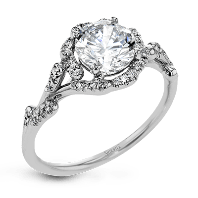 Engagement Ring in Platinum with Diamonds