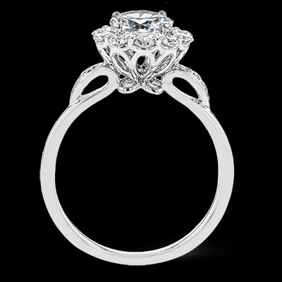 Engagement Ring in 18k Gold with Diamonds