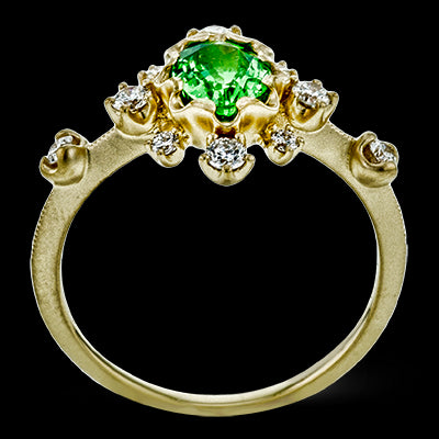 Color Ring in 18k Gold with Diamonds