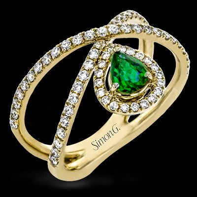 Color Ring in 18k Gold with Diamonds