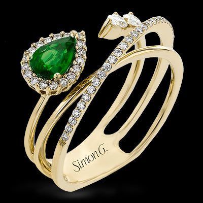 Color Ring in 18k Gold with Diamonds