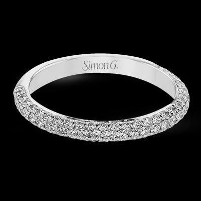 Wedding Band in 18k Gold with Diamonds