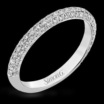 Wedding Band in 18k Gold with Diamonds