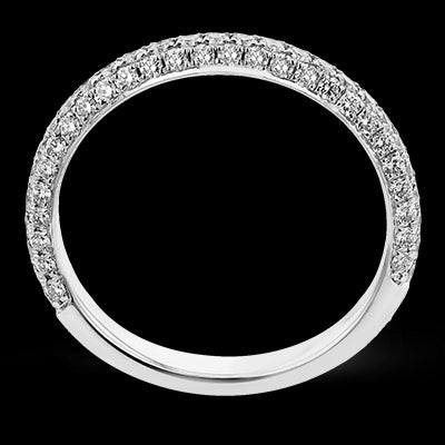 Wedding Band in 18k Gold with Diamonds