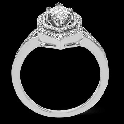 Engagement Ring in 18k Gold with Diamonds