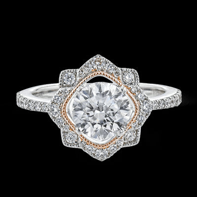 Engagement Ring in 18k Gold with Diamonds