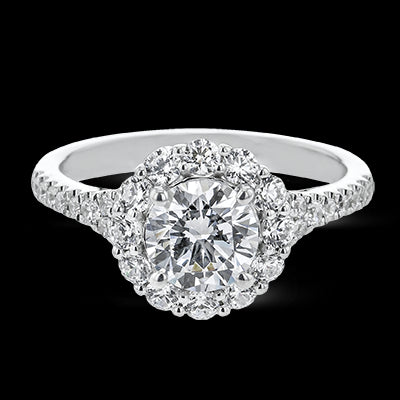 Engagement Ring in 18k Gold with Diamonds