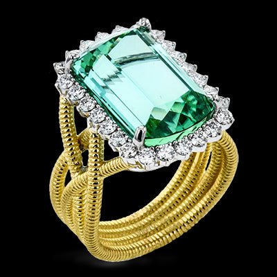 Color Ring in 18k Gold with Diamonds