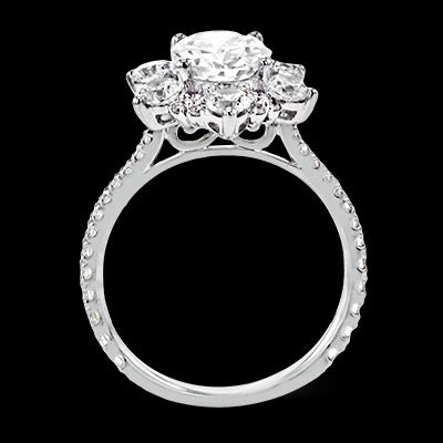 Engagement Ring in 18k Gold with Diamonds