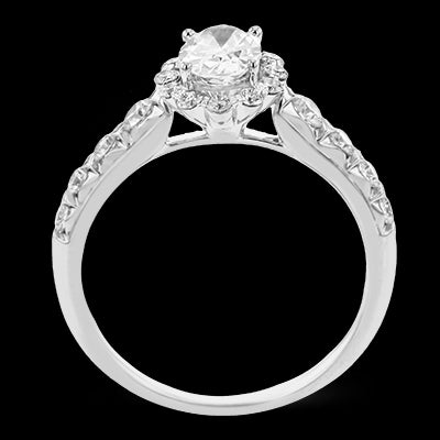 Engagement Ring in 18k Gold with Diamonds