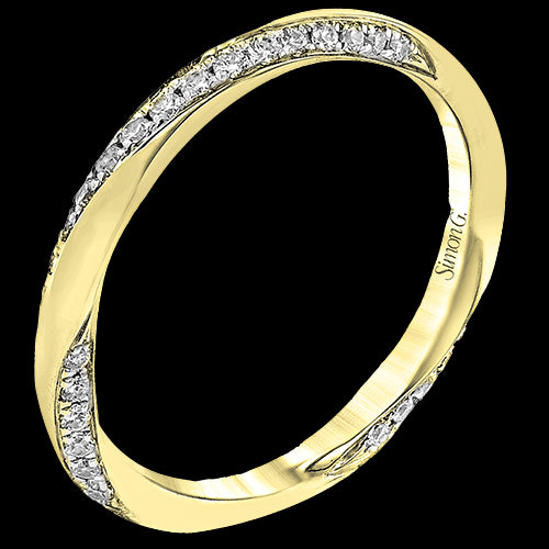Wedding Band in 18k Gold with Diamonds