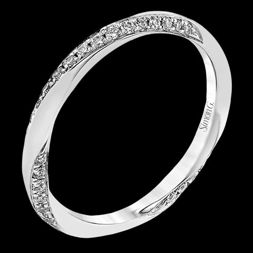 Wedding Band in 18k Gold with Diamonds