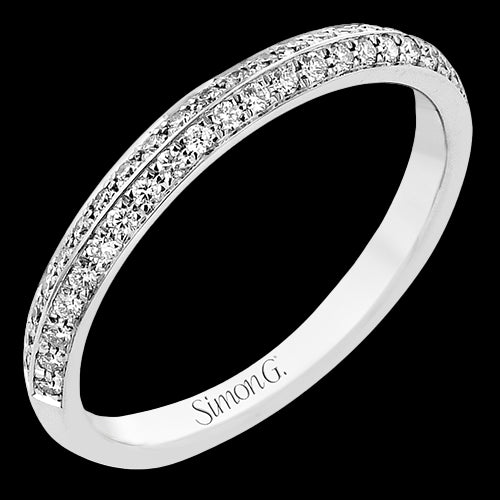 Wedding Band in 18k Gold with Diamonds