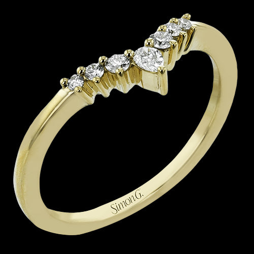 Wedding Band in 18k Gold with Diamonds
