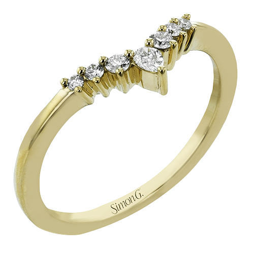 Wedding Band in 18k Gold with Diamonds