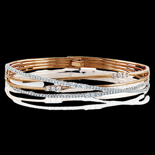 Bangle in 18k Gold with Diamonds