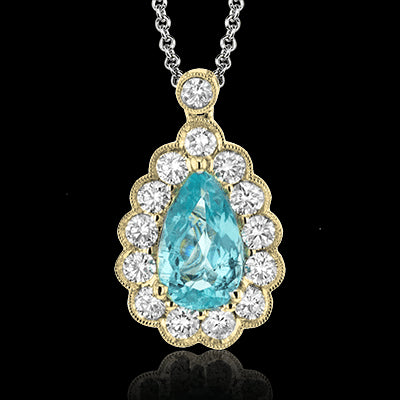 Color Pendant in 18k Gold with Diamonds